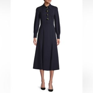 Tory Burch crepe shirtdress 0 Medium Navy